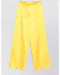 Dries Van Noten - High Waist Wide Leg Satin Trousers - Lyst