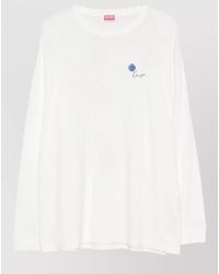 KENZO - Long-Sleeve Tulip Cotton T-Shirt - Lyst