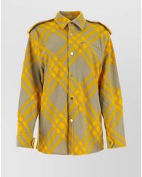 Burberry - Check Wool-Blend Shirt - Lyst