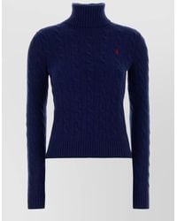 Polo Ralph Lauren - Wool Blend Cable Knit Turtleneck Sweater - Lyst