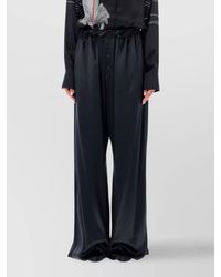 Ferragamo - Satin Wide-Leg Trousers - Lyst