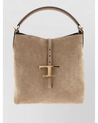Tod's - T Timeless Mini Leather Bucket Bag - Lyst