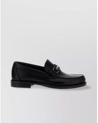 Ferragamo - 'Buckle Detail Round Toe Loafers' - Lyst