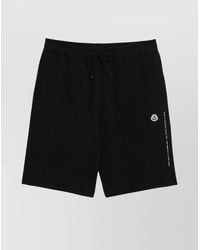 Moncler - Cotton Shorts With Elastic Waistband And Pockets - Lyst
