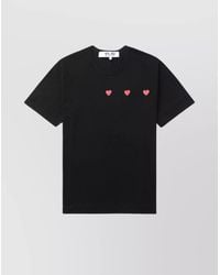 Comme des Garçons - Heart Motif Crew Neck T-Shirt - Lyst