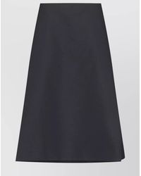 Marni - Virgin Wool Crepe High-Rise A-Line Midi Skirt - Lyst