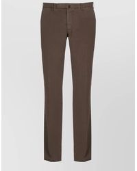 Incotex - Cotton Trousers Straight Leg Belt Loops - Lyst