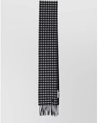 Ami Paris - Checked Wool Scarf - Lyst