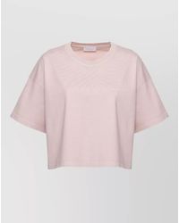 Dondup - Cropped Cotton T Shirt Round Neck - Lyst