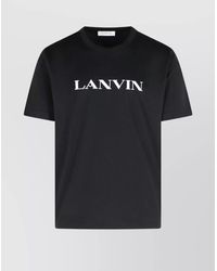 Lanvin - Cotton Logo Print T-Shirt - Lyst