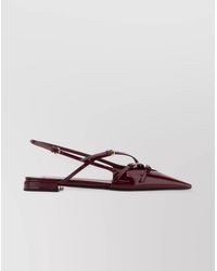 Miu Miu - Patent Leather Slingback Ballerina Shoes - Lyst