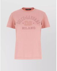 Dolce & Gabbana - Cotton Crew Neck T-Shirt With Graphic Print - Lyst