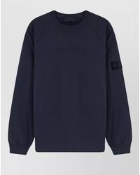 Stone Island - Organic Cotton Crew Neck Raglan Sweatshirt - Lyst