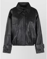Rohe - Lamb Leather Cropped Blouson Jacket - Lyst