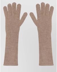 Max Mara - Long Ribbed Cashmere Knit Gloves - Lyst