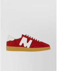MSGM - Suede Leather Retro Low-Top Sneakers - Lyst