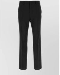 Valentino Garavani - Wool Blend Straight-Leg Trousers - Lyst