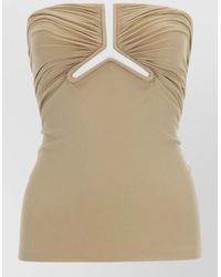 Rick Owens - Strapless Top Ruched Design Cut Out - Lyst