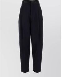 Bottega Veneta - Wool Satin-Waistband Tapered Tailored Trousers - Lyst