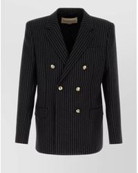Valentino Garavani - Embroidered Wool Silk Blazer - Lyst