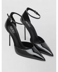 Paris Texas - Ankle Strap Pumps Patent Pointed Toe Stiletto - Lyst