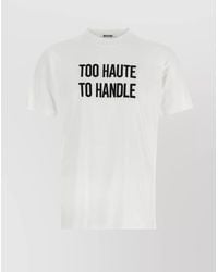 Moschino - Cotton Jersey T-Shirt With Bold Embroidery - Lyst