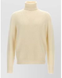 Ma'ry'ya - High Neck Turtleneck Sweater Ribbed Cuffs Hem - Lyst