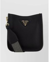 Prada - Textured Leather Crossbody Bag With-Tone Hardware - Lyst