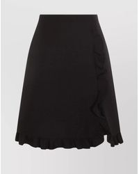 Valentino - A-Line Midi Skirt Ruffle Detail - Lyst