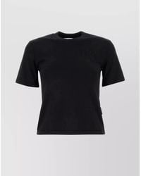 Palm Angels - Ribbed Crew-Neck Cotton Fitted T-Shirt - Lyst