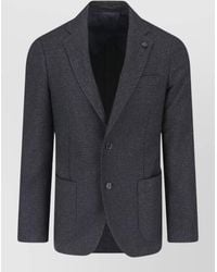 Lardini - Single Breasted Regular Fit Blazer Jacket - Lyst