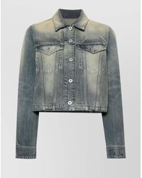 KENZO - Denim Cropped Jacket - Lyst