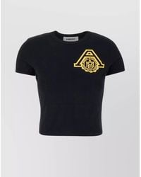 Ambush - Cotton Ribbed-Crew-Neck Cropped T-Shirt - Lyst