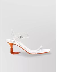 Moschino - Unique Heel Square Toe Sandals Design - Lyst