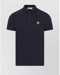 Stone Island - Cotton Slim Fit Short Sleeve Polo Shirt - Lyst