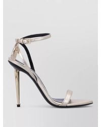 Tom Ford - Padlock Sandal Ankle Strap Metallic Finish Open Toe - Lyst