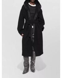 Rick Owens - Virgin Wool Hooded Belted Oversized Coat - Lyst