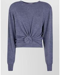 Magda Butrym - Knit Crop Top Long Sleeves Knotted Design - Lyst