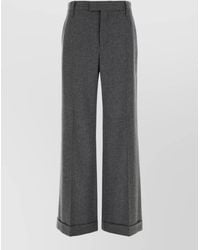Brunello Cucinelli - Wool Blend Palazzo Pant High Waist - Lyst