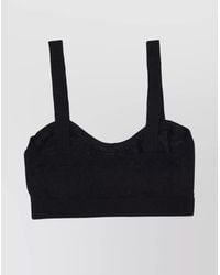 P.A.R.O.S.H. - Stretchy Bralette With Soft Fabric And Ribbed Hem - Lyst