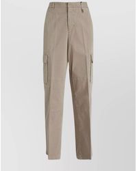 Fendi - Cotton Gabardine Regular-Fit Trousers - Lyst