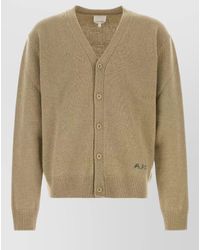 A.P.C. - Wool Kevin Cardigan V Neckline Ribbed - Lyst