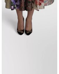 Dolce & Gabbana - Silk Patchwork Floral-Print Strapless Midi Dress - Lyst