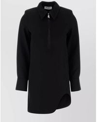 The Attico - Virgin Wool Asymmetric Mini Dress - Lyst