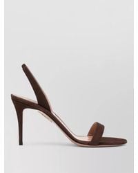 Aquazzura - Open Toe Suede Finish Sandals - Lyst