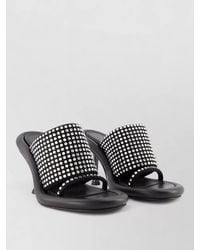 JW Anderson - Crystal Mule Sandals Leather Stiletto Sole - Lyst