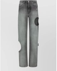Off-White c/o Virgil Abloh - Denim Cutout Straight-Leg Jeans - Lyst