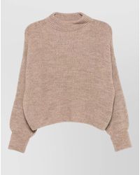 Closed - Ribbed High-Neck Wool-Blend Sweater - Lyst