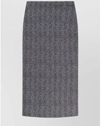 Givenchy - Herringbone Cotton Midi Pencil Skirt - Lyst