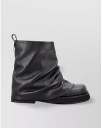 The Attico - Ankle Pull Tab Round Toe Boot - Lyst